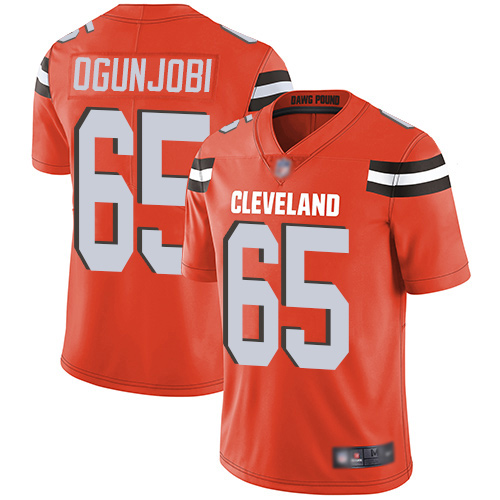 Cleveland Browns Larry Ogunjobi Men Orange Limited Jersey #65 NFL Football Alternate Vapor Untouchable